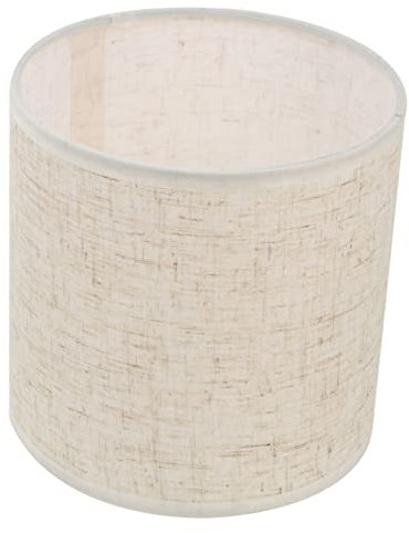 OSALADI Leinen Stoff Decke Lampenschirm 15cm Durchmesser Natürliche Beige Insekt Dauerhafte