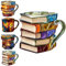 Painted Book Mug, 300ml Taza De Libros Pintados, Book Stack Coffee Cups, Tea Drinking Containers, Glass Mugs, Taza De Café Con Forma De Pila De Libros, Taza De Vidrio Para Amantes De Los Libros