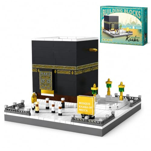 LQPFBSM Mosque Kaaba of Mecca Micro Mini Building Blocks Sets Islamic Architecture Model for Adults and World Famous Landmark Building Kits Eid Gifts for Muslim 446PCS