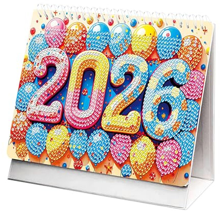 Wezalget 2026 Kalender Für Schreibtisch | 2026 Schreibtischkalender Strasssteine Tischdekoration,Januar Bis Dezember Monatlicher Planer Für Büro Schule Planung Zuhause Bücherregal - Tisch Bücherregal
