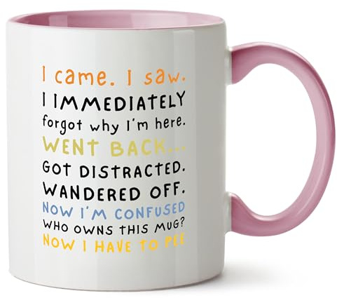 Hippowarehouse I Came, I Saw, I Forgot Mug Mug Funny Gift for Mum Forgetful Ceramic Cup Kitchenware Christmas for Dad Man Mum Women 11oz Secret Santa