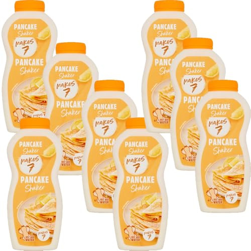 Pancake Shaker 155g – Smooth & Fluffy Pancake Mix for Quick & Easy Breakfasts (8 x Bottle)
