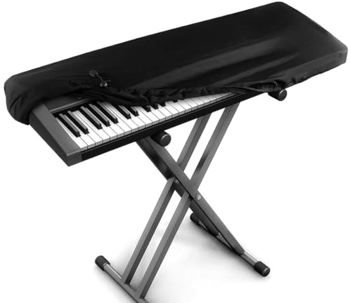 Housse pour Piano 88 Touches, Housse de Protection avec Cordon de Serrage | Clavier Piano Numérique Antipoussière Couverture, pour Yamaha Roland Casio 134 × 29 × 19 cm, Noir