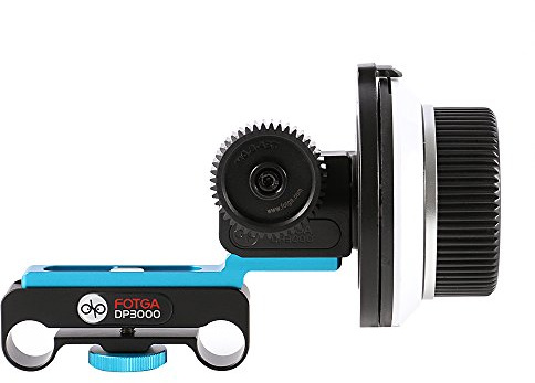 FOTGA DP3000 M1 Follow Focus avec courroie de transmission flexible pour rail de 15 mm pour DSLR HDSLR DV 5D II III IV 6D 7D 70D 60D D7100 D500 A7 A7R A7S II III A9 GH4/5/5s