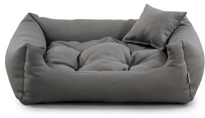 Gutekissen® Stoff Hundebett Hundeliege Hundekissen Hundeliege Hundeliege Hundeliege - Langlebige Materialien und hohe Qualität NEO (M - 80x65, Ashgrau)