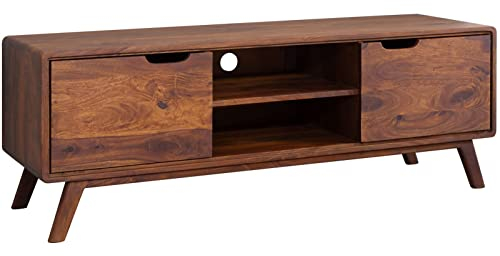 MASSIVMOEBEL24.DE TV-Board Sheesham 134x40x48 walnuss lackiert MALMÖ 2#119