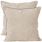 Encasa XO Chenille Kissenbezüge Set von 2 | Sand - (16x16) (40x40 cm) | Dekorative Akzent Quadratische Wurfkissenbezüge Für Couch, Heimdekoration, Sofa
