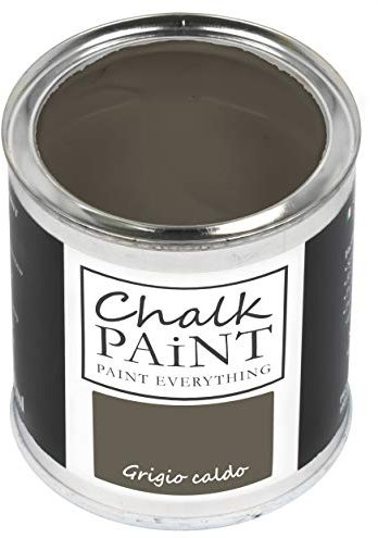 Chalk Paint Everything® Grigio Caldo Kreidefarbe Wasserbasis für Alle Oberflächen einfach zu verarbeiten ohne schlechten Geruch - Chalk Paint Extra Matt (250 ml)