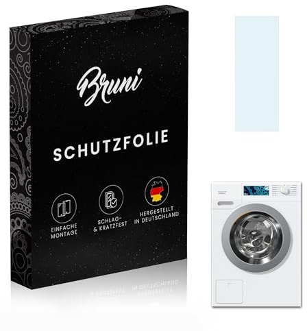 Bruni Schutzfolie kompatibel mit Miele WDB 330 WPS Folie, glasklare Displayschutzfolie (2X)