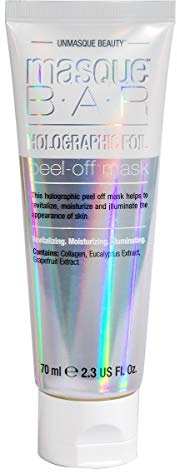 masque BAR Holographic Foil Peel Off Face Mask, Facial Mask to Detoxify the Skin, Korean Skin Care for Women (70ml/Tube)