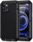 Focusor Hülle für iPhone 12, Hülle für iPhone 12 Pro 360 Grad Outdoor Duty Schutzhülle Ganzkörper Heavy Panzerhülle Tough Stoßfest Metall Armor Eingebautem Displayschutz Staubdicht Case,Schwarz