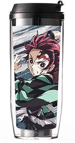 NCTCITY Taza de Viaje Anime Mug Café Reutilizable Taza de Café Café para Llevar Unisex Frascos Térmicos Para Bebida Cuerpo Doble Pared Vaso de Plástico