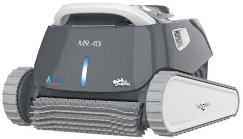 Robot pulitore Mr. 40i per piscine fino a 12m, pulizia di fondo, pareti e linea dell'acqua. Cavo da 18m, spazzole in PVC e doppia filtrazione. Controllo da remoto con app