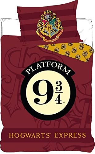 Harry Potter Bettwäsche-Set, Bettbezug 140 x 200 cm, Kissenbezug 63 x 63 cm