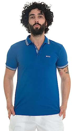 BOSS Men's Polo Shirt, Regular Fit, Blue, M