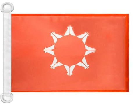 AZ FLAG Bootsflagge Sioux Oglala Von South Dakota 45x30 cm, Aussenverwendung - Indianer Bootsfahne Aus Gestricktem Polyester Mit Plastikringen