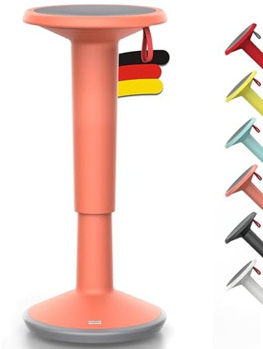 Interstuhl UPis1 Stehhocker - ergonomisch & höhenverstellbar - Hocker mit rutschhemmender Standfläche & Kippschutz - Sitzhocker für besseres Arbeiten - Made in Germany