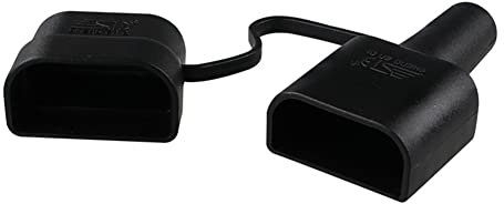 SPORTARC Wasserdichter 50 A für Anderson Stecker Staubkabelmantel Abdeckung Schwarz/Rde mit Kappe