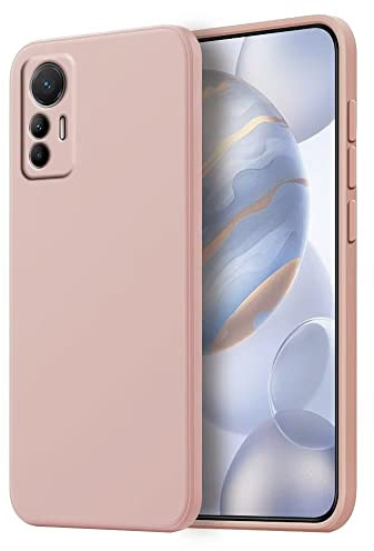 HONLEN Hülle für Xiaomi MI 12 Lite Schutzhülle Case, (6.55 Inches) Liquid TPU Silicone Handyhülle mit Fallschutz Silikon Cover Sandpulver