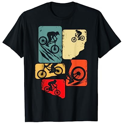 LUSTIGE FAHRRAD & MTB OUTFIT GESCHENKIDEEN Mountainbike Downhill Biker MTB Jungen Kinder T-Shirt Schwarz S Klassische Passform Crew-Kragen Kurzarm Unisex