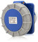 Intratec prise encastrable inclinée CEE 32A 230V IP67 3 pôles 6h bleu/gris, IEC60309, usage industriel, étanche