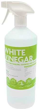 Hexeal White Vinegar 1L Spray – 1L Spray Bottle of Food Grade White Vinegar for Cooking, Cleaning, Pickling & Baking – Cleans Surfaces, Deodorises & Removes Grime