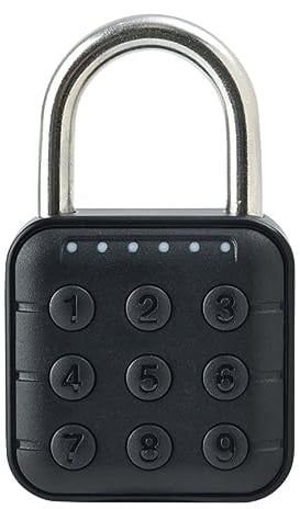 Uadme Candado 6 Digitos, Candado Electronico, Candado Taquilla Gimnasio, Candado con Combinación, Candado Impermeable IP67 para Maletas, Taquillas, Salas de Deporte y Viajes(Cerradura con Combinación)