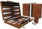 TINMAGI Backgammon, Klassisches Brettspiel für Erwachsene, Tragbares Set mit Hochwertiger Ledertasche, Für Reisen und Familie, 15 Zoll, Braun, 2 Spieler, Ab 14 Jahren