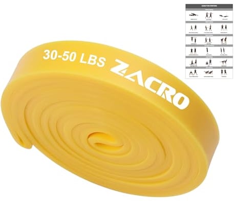Zacro Resistance Bands, Fitnessbänder Widerstandsbänder, Widerstandsband Set mit Türanker, Fitnessbänder für Yoga, Pilates, Training, Klimmzughilfe, Krafttraining für Männer und Frauen30-50lbs