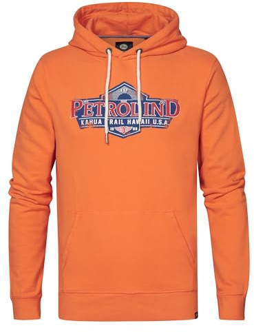 Petrol Industries Herren Sweater Hooded Pullover, Orange (Blazing ORANGE), Small