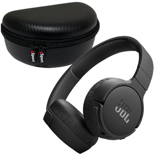 JBL Tune 670NC Wireless On Ear Noise Cancelling Headphone Bundle with gSport Case (Black)