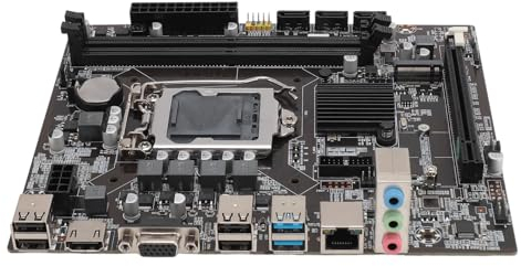 Scheda Madre H110, Scheda Madre LGA1151 con Doppia Striscia di Memoria, Memoria DDR4 2133HMz Porta M.2 USB3.0 SATA3.0 (con 2 strisce di memoria da 16 GB)