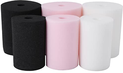 Stroagymoon 6 Pcs Cup Turner Foam Tumbler Inserts for 3/4 Inch PVC Pipe Tumbler 10 Oz to 40 Oz Tumblers Crafting (Black/White/Pink)