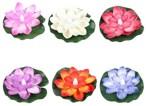 Gkumgwo Luces de piscina de flores | Lámpara LED flotante de flores para piscina | Faroles flotantes LED lámpara flotante para piscina lámpara de flores para decoración de jardín