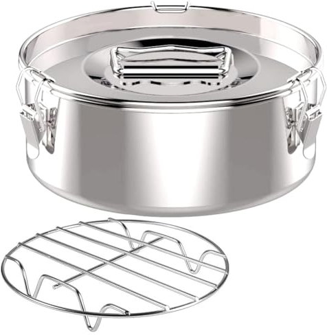 Elqubkan Molde para de 2.3 Cuartos, Molde para Flan de Acero Inoxidable con Tapa - -