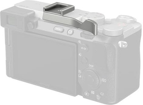 SMALLRGI Empuñadura para Pulgar para Sony Alpha 7C II/Alpha 7CR / Alpha 7C, Diseño Ergonómico, Zapata Fría Incorporada, para Luz, Micrófono, Peso de Solo 8 g (Plateado) - 4818