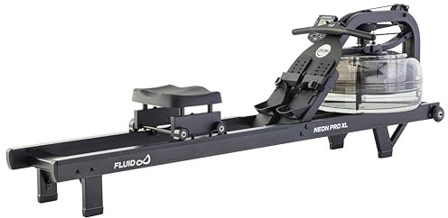 Fluid Rower Neon Pro XL Rudergerät - Rudergerät mit 10 Widerständen - Ergonomischer Griff - Wasserwiderstand - Für Zuhause