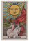 LZTEN The Sun Vintage-Tarotkarte, Wahrsagung, Astrologie, Sterne, Poster, Leinwand, Wandkunst, Ölgemälde, Dekoration, ungerahmt, 61 x 91,4 cm
