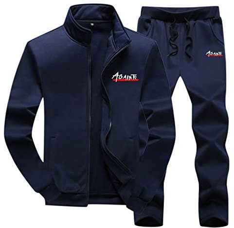 Generico Tuta Invernale Uomo Con Zip - Felpa Leggera Ragazzo, Da Lavoro, Moto 2 Pezzi Antipioggia - Cappotto Lana Invernale, Felpe Y2K, Giacca Impermeabile