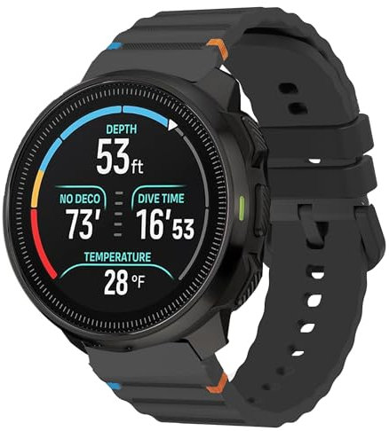 Blueshaweu 20MM 22MM Sport Band Kompatibel für SUUNTO Uhr, langlebig, Wasserdichtes Armband Kompatibel mit SUUNTO Ocean, Race, Race S, Vertical, 9 Peak, 9 Peak PRO,5 Peak,3 Smartwatch (schwarz, 22mm)