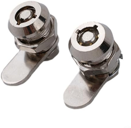 Keyed Alike - Cerradura de 12 mm para puertas de RV, gabinete, buzón, cajón, cerradura de leva de aleación de zinc, 2 llaves (2 unidades)