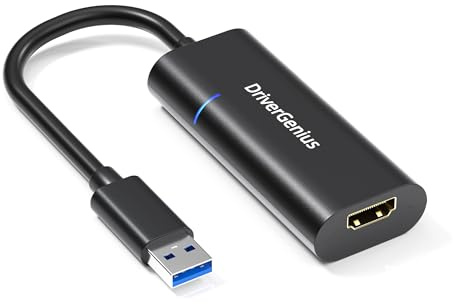 DriverGenius ViewX-Uni Adaptador USB 3.0 a HDMI 1080P, Windows 11 & macOS | Productividad en Contabilidad, Finanzas y Escritura Con Pantalla, Adaptador Gráfico USB (UGA)