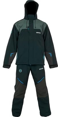 Preston Innovations Celcius Suit Medium | Match Fishing Thermal Suit | 3/4 Length Jacket Bib and Brace | Holofil Material | Waterproof | Reinforced Knees and Seat | Storm Cuffs | Code P0200647
