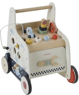 VERTBAUDET Chariot de marche bricolage et voitures en bois FSC® bois TU