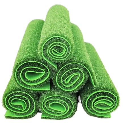 FJOADNVM Rasenteppich Outdoor 2PCS Künstliche Gras Im Freien Gartenarbeit Rasen Synthetische Gefälschte Carpetfaux Micro-Landschaft DIY Beflockung Teppich 30 * 30cm