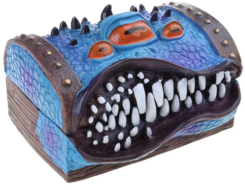 Tizuqe Mimik Brust Würfel Harz Lagerung Box DREI Augen Wasserdicht RPG Fall Lustige Box Organizer Spielzeug Geschenk Organizer