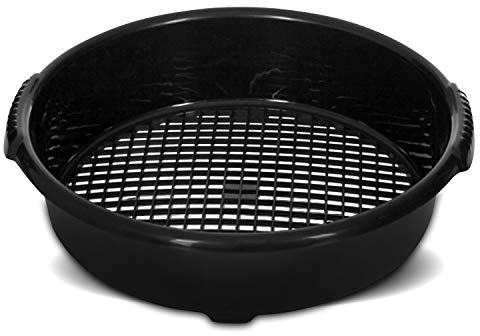 Garden Sieve Soil Sieve Plastic Large Riddle Garden Sieve - Ideal Gardening Tool, Soil Sifter and Compost Filter (Black)