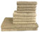 GMMH 10 TLG Set Handtücher Handtuch Set Duschtucher 100% Baumwolle 500g/m2 (Beige)