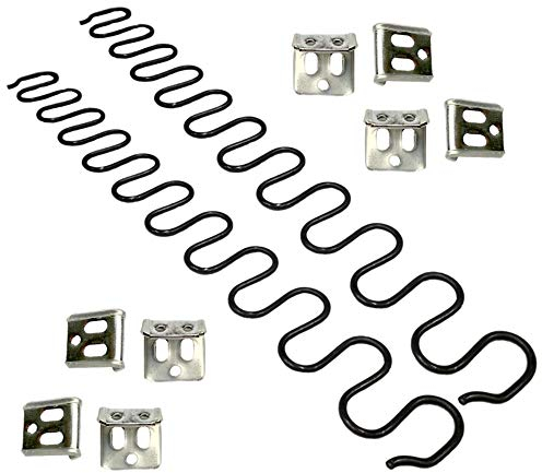 Carkio Sofa-federn,2 Stück 50,8cm Feder mit 8 Stück S-Clips,4,0 Drahtdurchmesser Sofa-Feder-Set für Sitzgelegenheiten in Möbeln,Innendekoration
