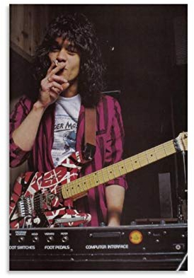 YZLI Eddie Van Halen Jump Leinwand-Kunst-Poster und Wandkunstdruck, modernes Familienschlafzimmerdekor, 30 x 45 cm